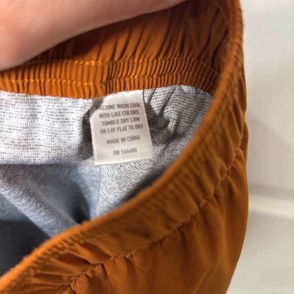 Wowie Nomad Shorts Men Large Burnt Orange Aztec Trim Drawstring Chino Outdoor 7” - Picture 9 of 11